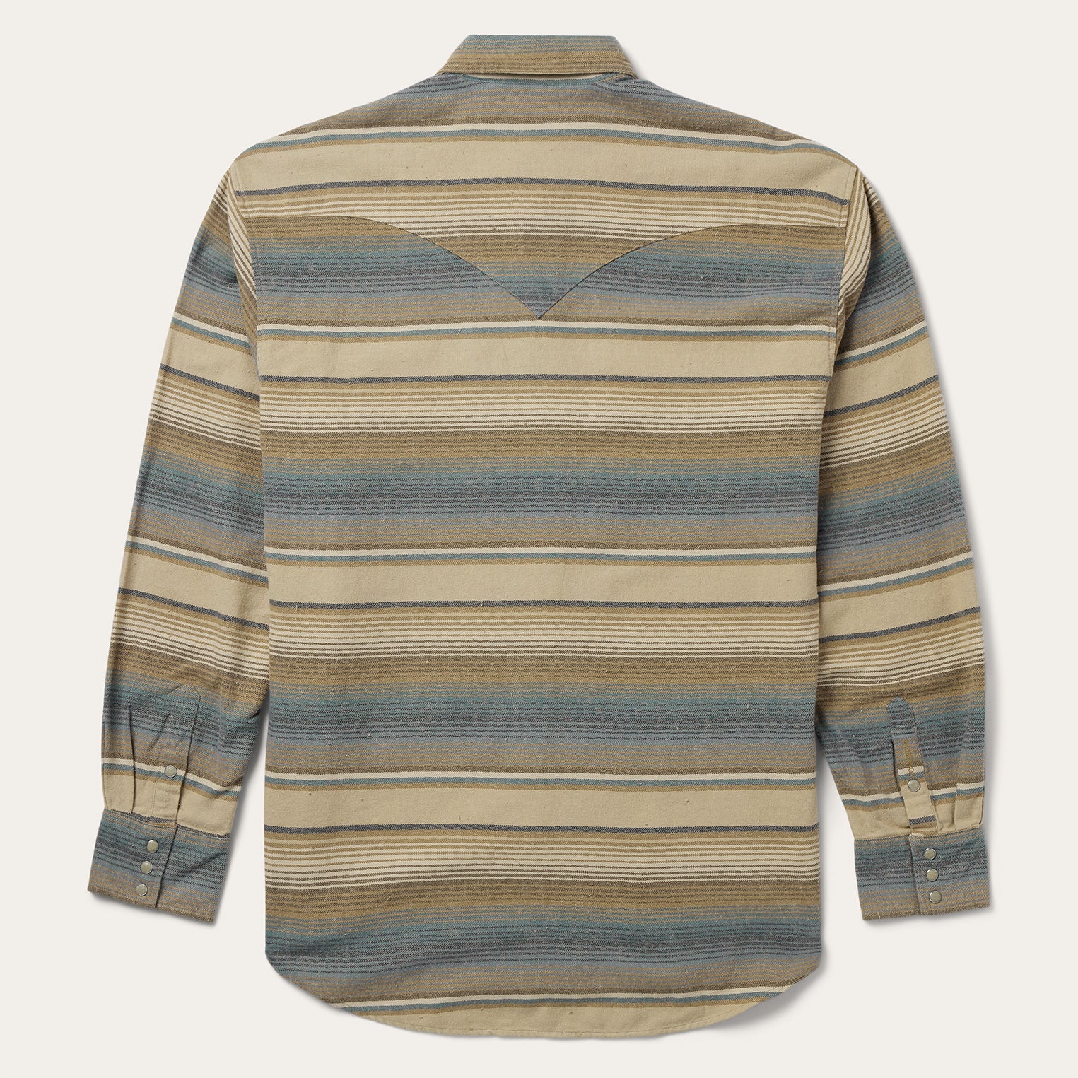 Blue Blue Stripe Flannel Western Shirt / Stetson