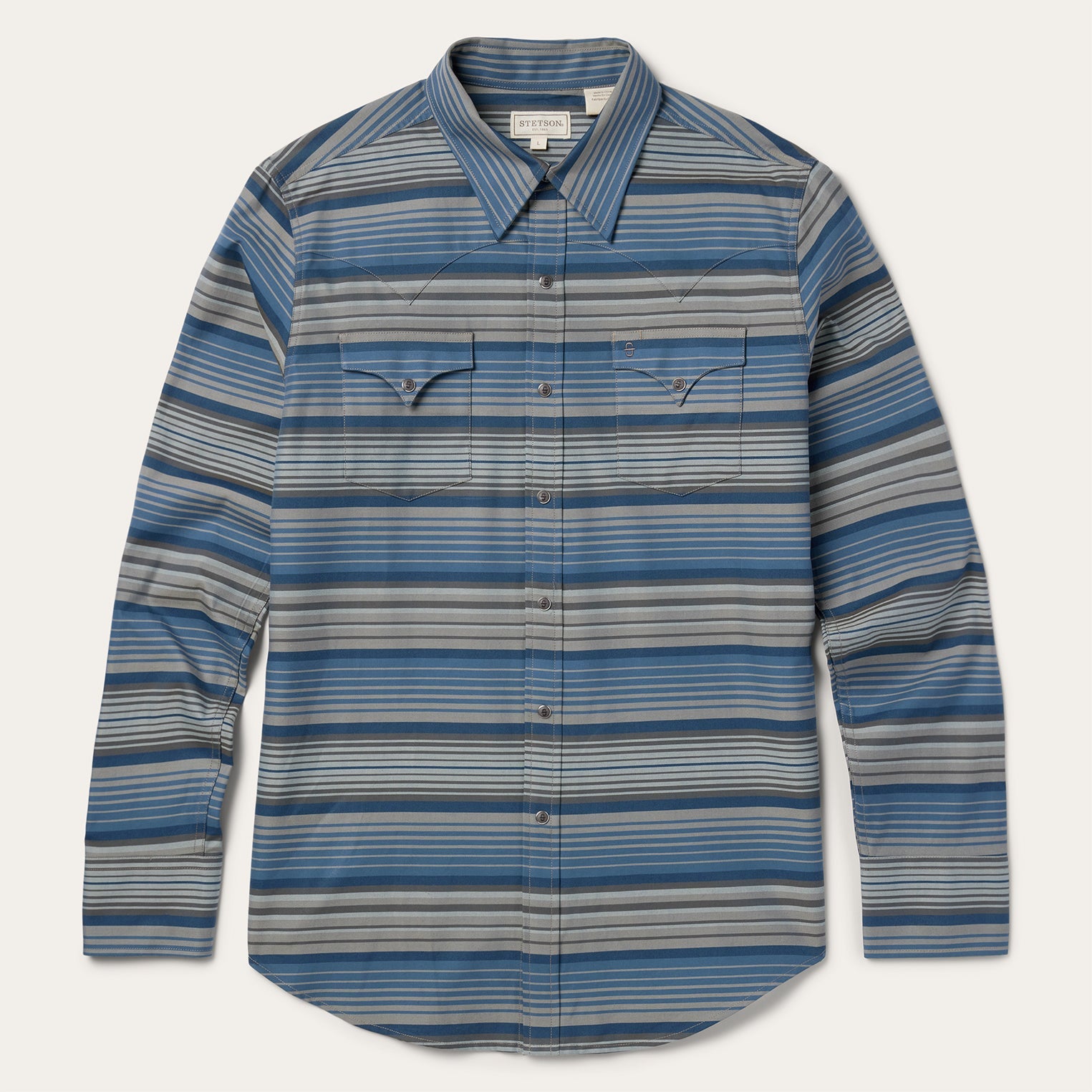 Blue Serape Stripe Western Shirt / Stetson