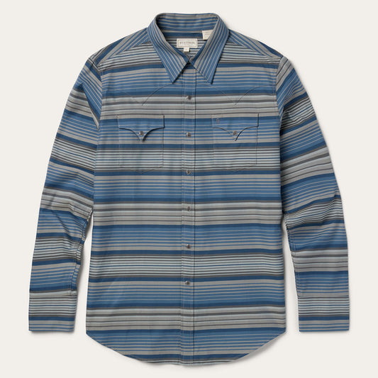 Blue Serape Stripe Western Shirt / Stetson