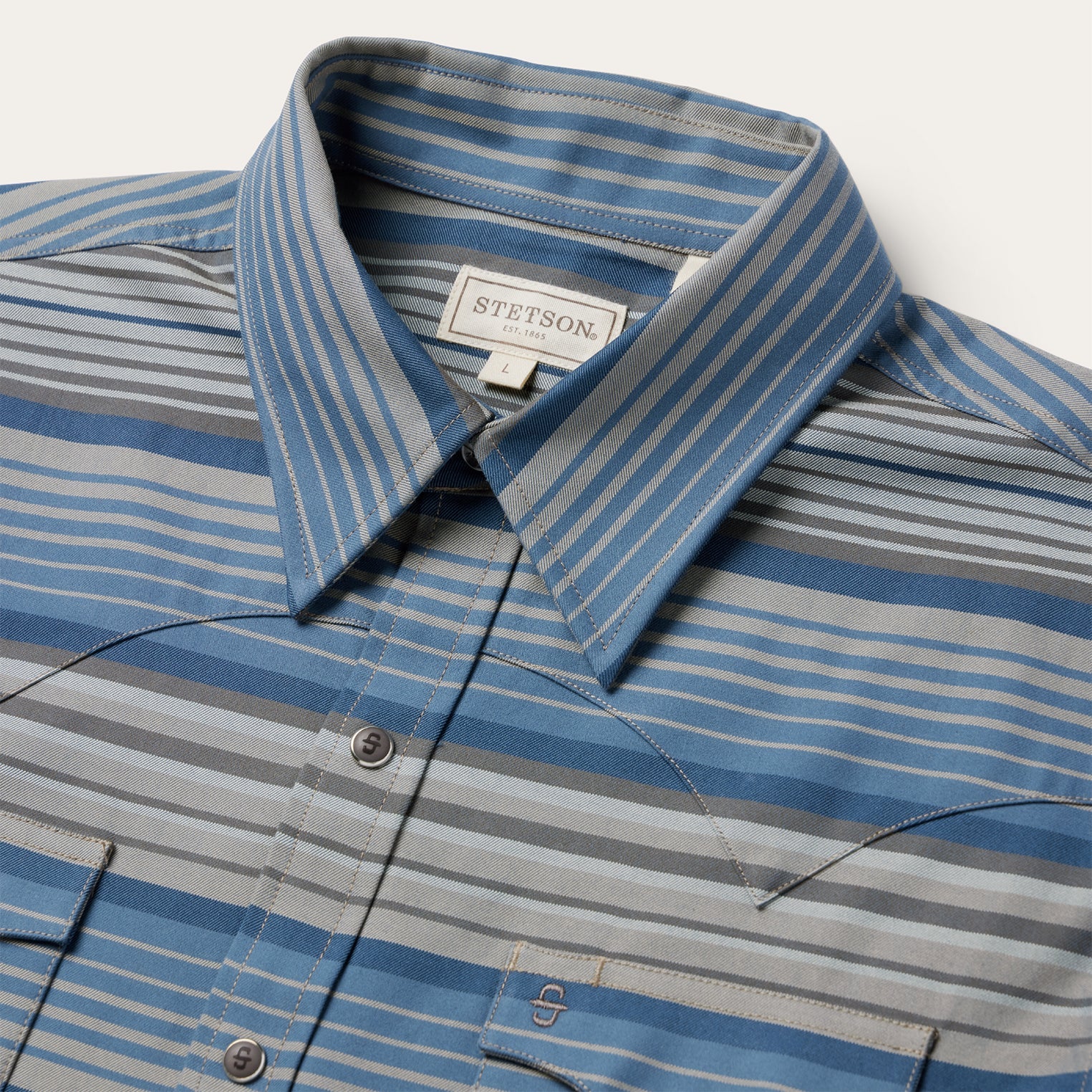 Blue Serape Stripe Western Shirt / Stetson