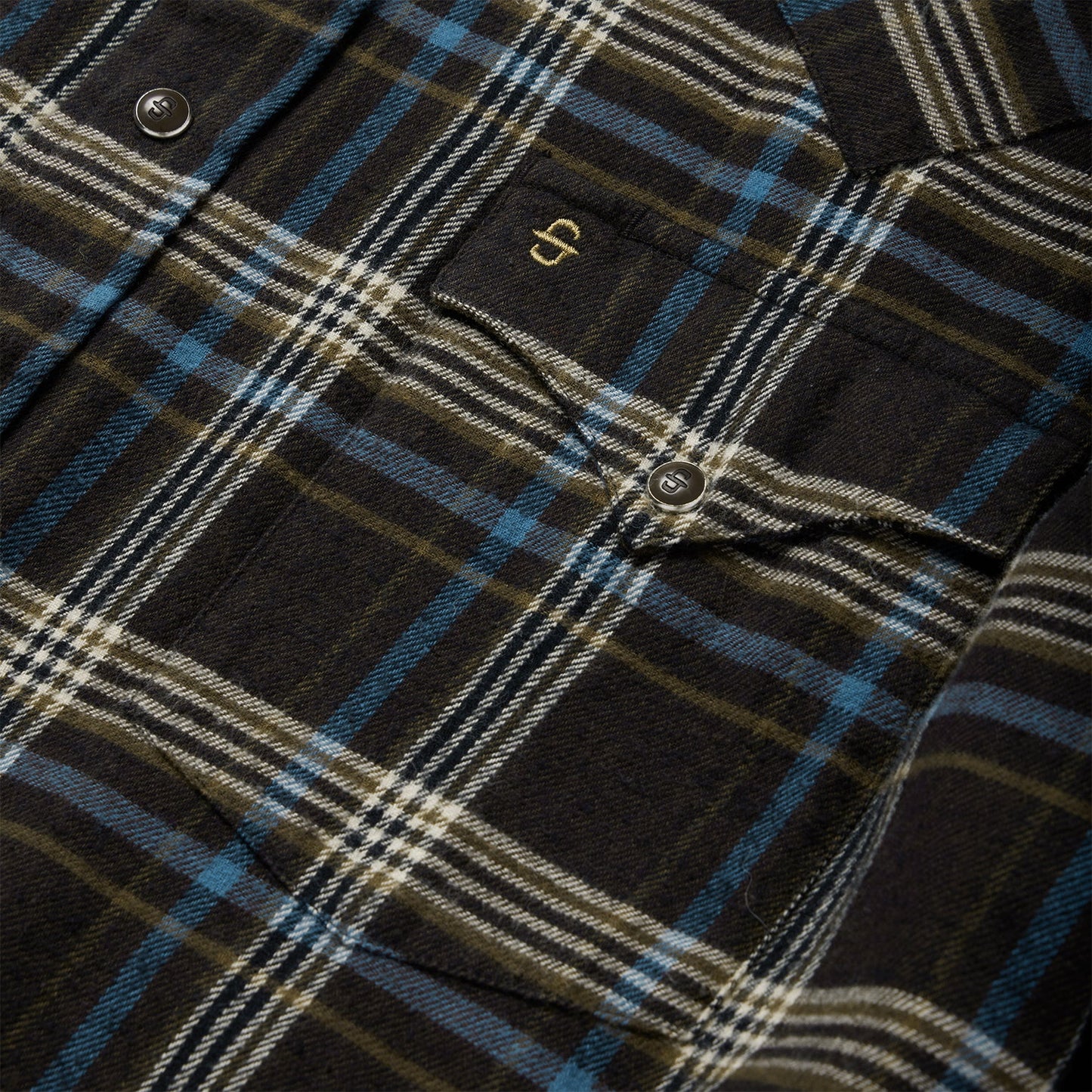 Brown Brown Plaid Flannel Western Shirt / Stetson