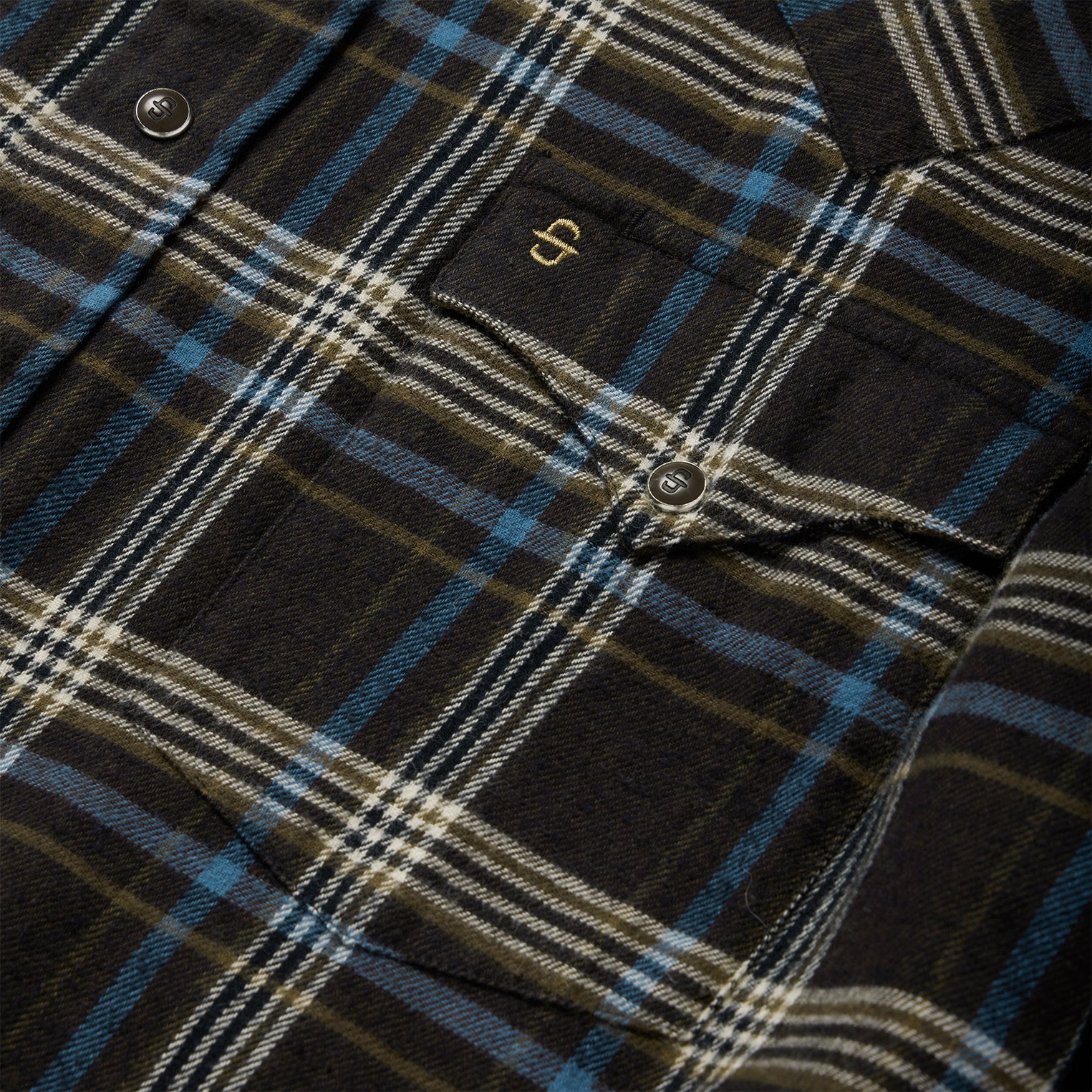 Brown Brown Plaid Flannel Western Shirt / Stetson
