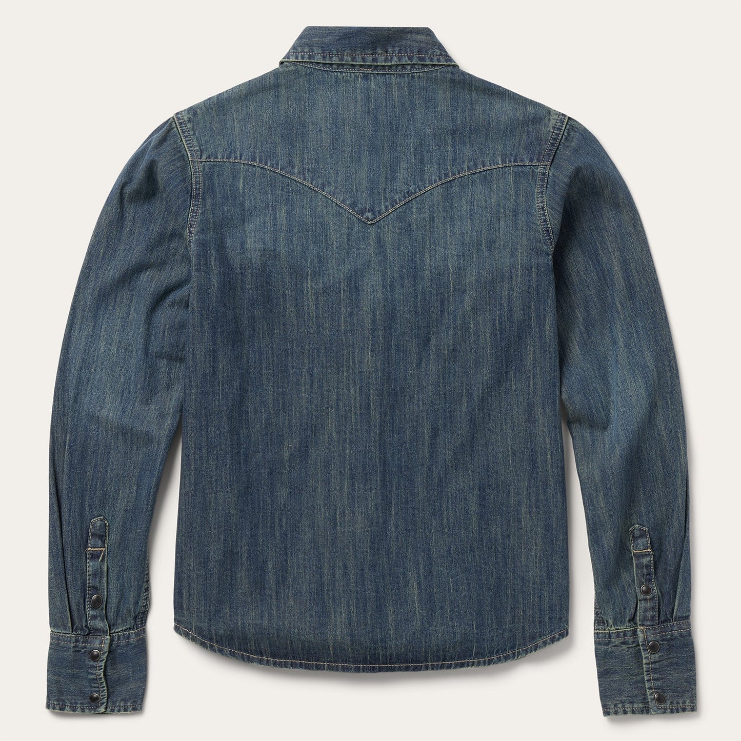 Blue Dirty Denim Boyfriend Fit Shirt / Stetson