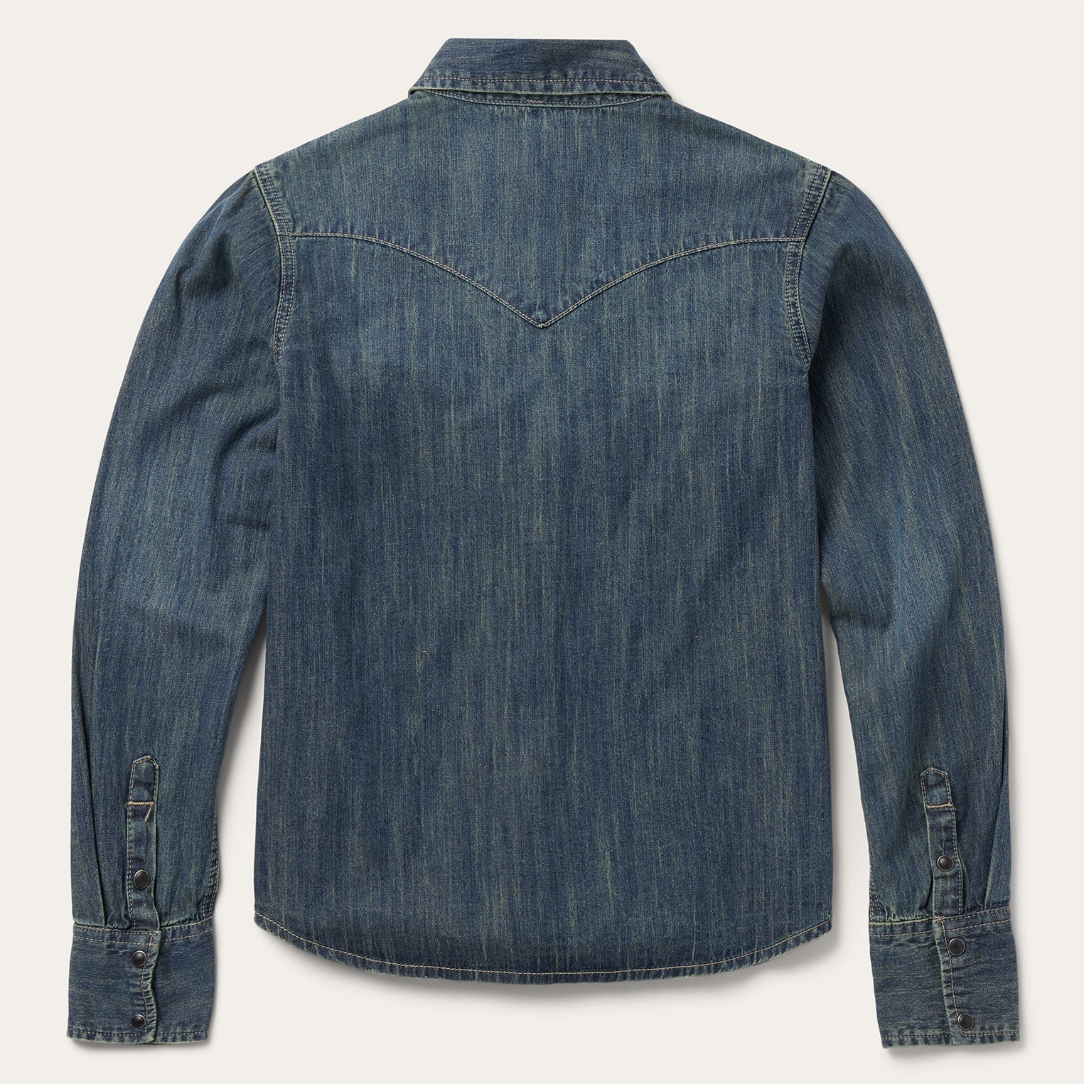 Blue Dirty Denim Boyfriend Fit Shirt / Stetson