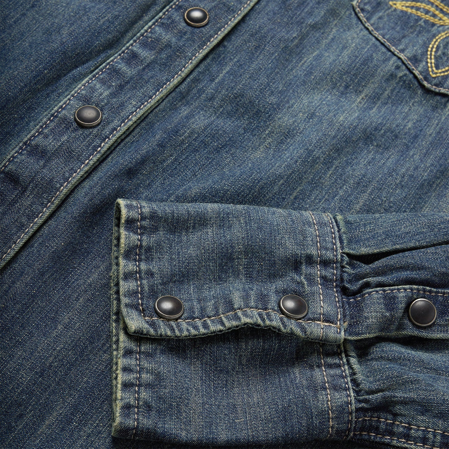 Blue Dirty Denim Boyfriend Fit Shirt / Stetson