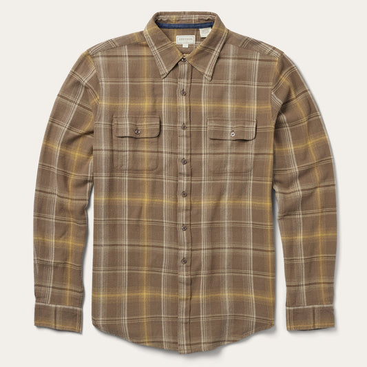 Brown Brown Flannel Button-Front Shirt / Stetson