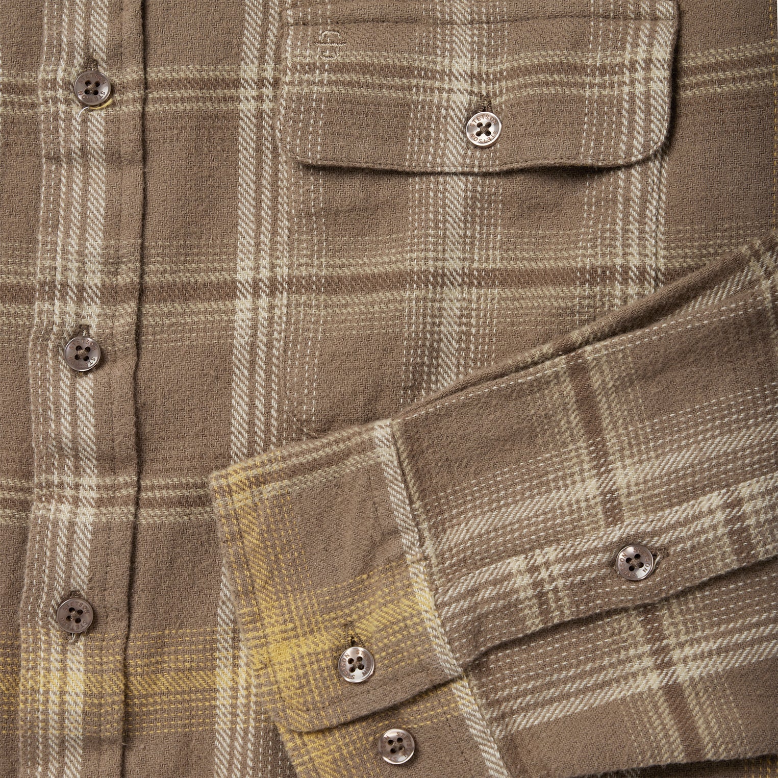 Brown Brown Flannel Button-Front Shirt / Stetson