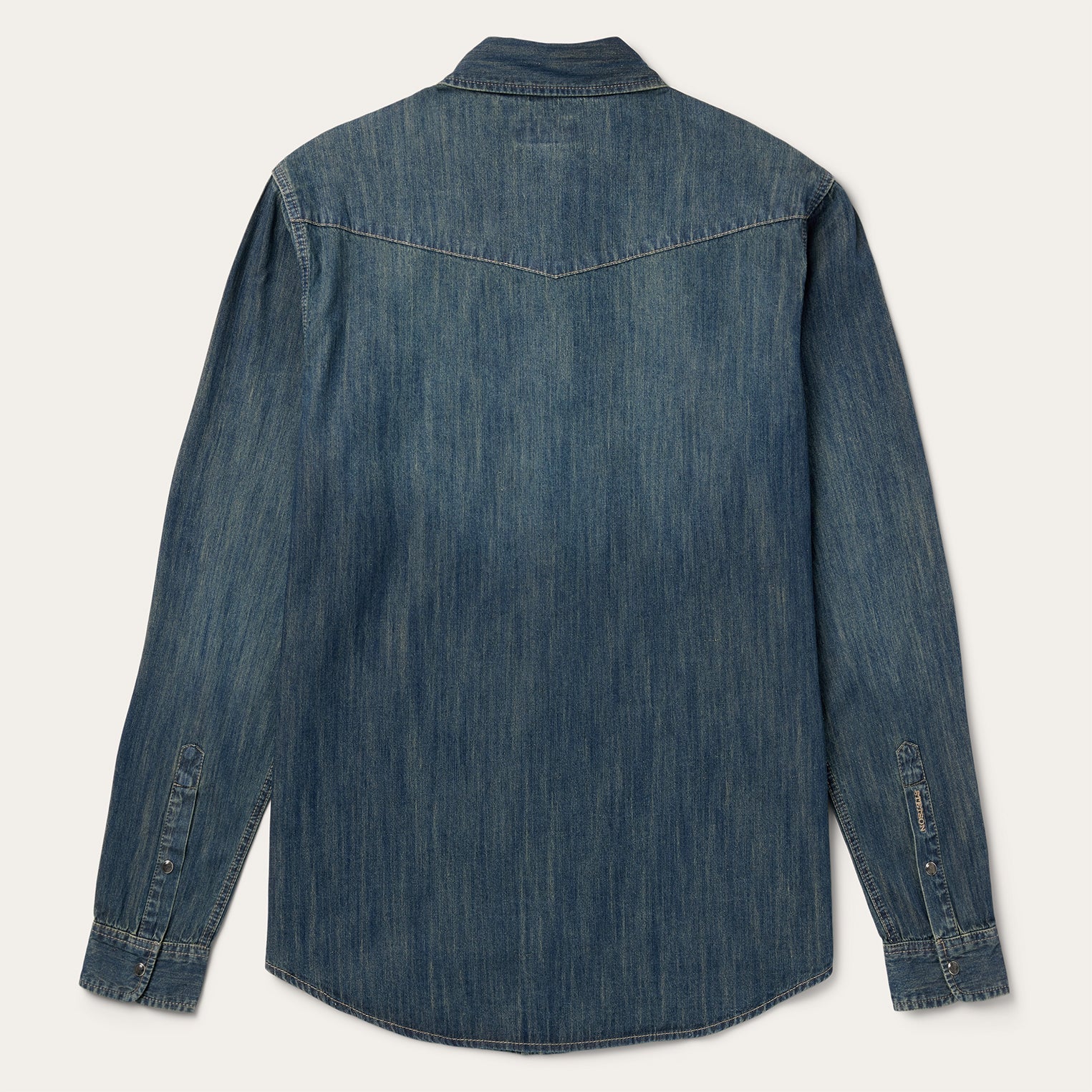 Blue Dark Denim Western Shirt / Stetson
