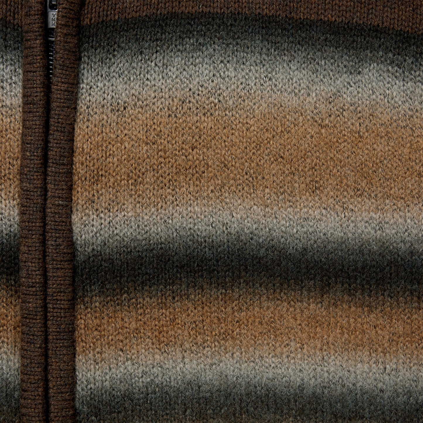 Brown Ombre Border Stripe Cardigan / Stetson