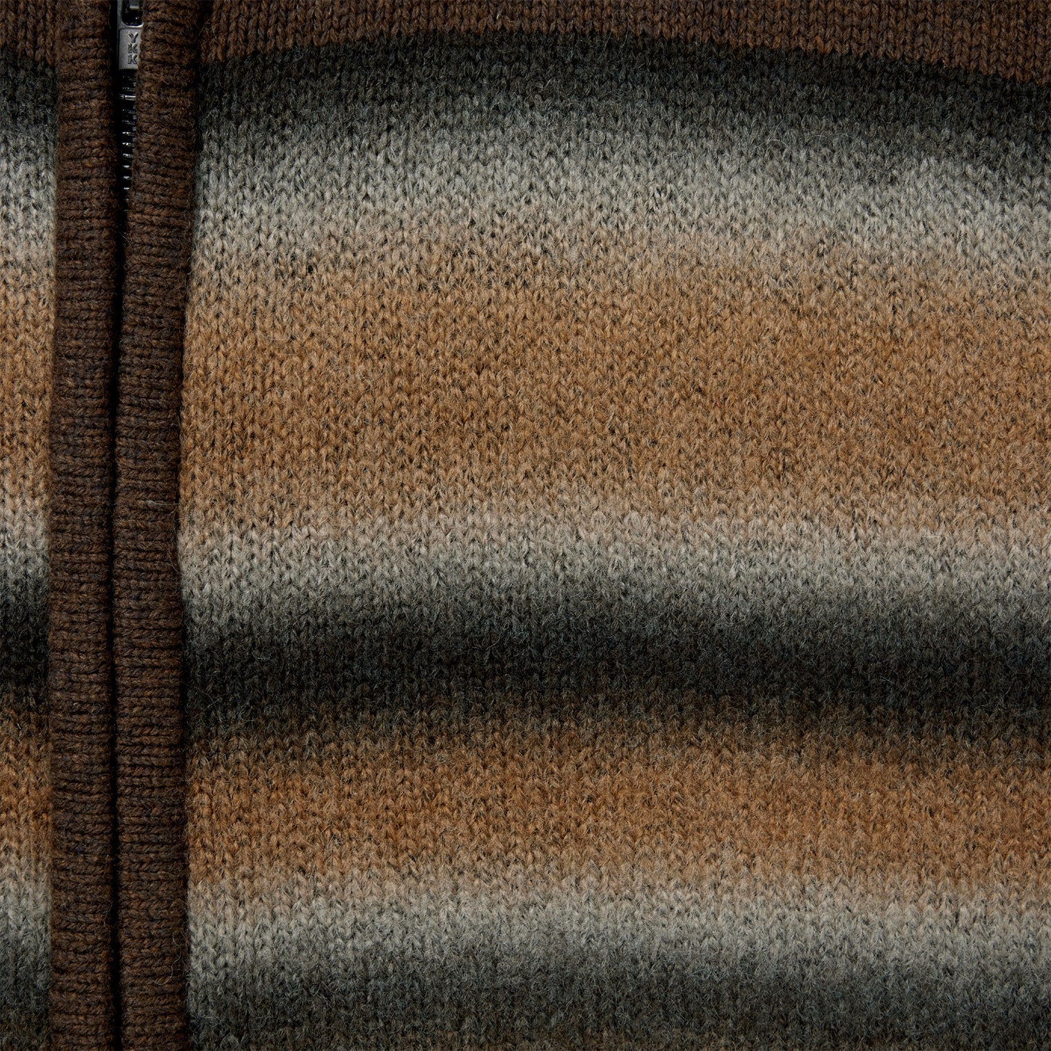 Brown Ombre Border Stripe Cardigan / Stetson