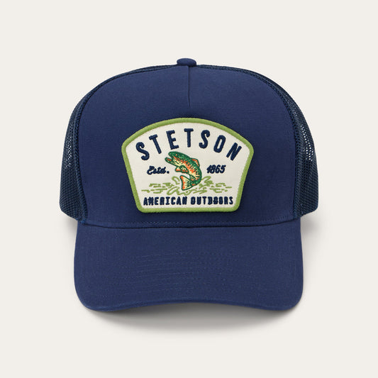 Navy Fishing Patch Trucker Cap / Stetson