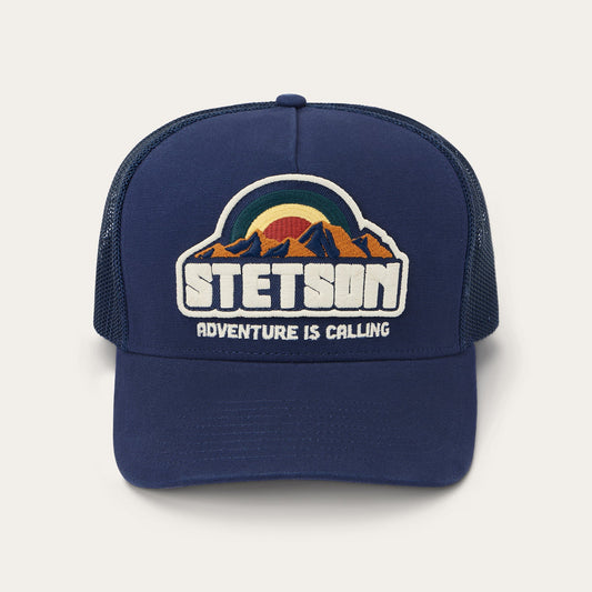 Navy Mountain Sunset Trucker Cap / Stetson