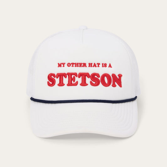 White My Other Hat Is A Stetson Trucker Cap / Stetson