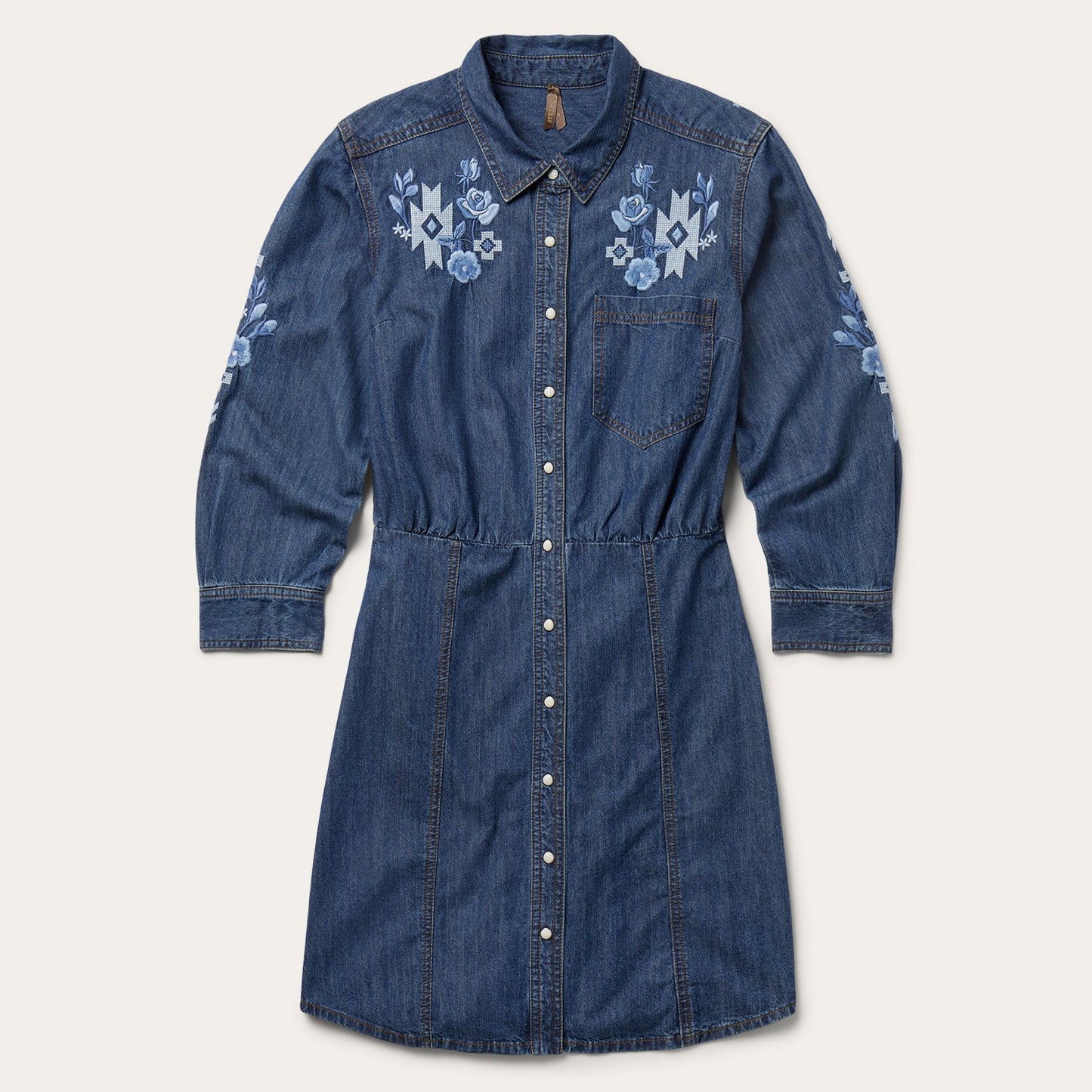 Blue Dark Blue Denim Shirt Dress / Stetson