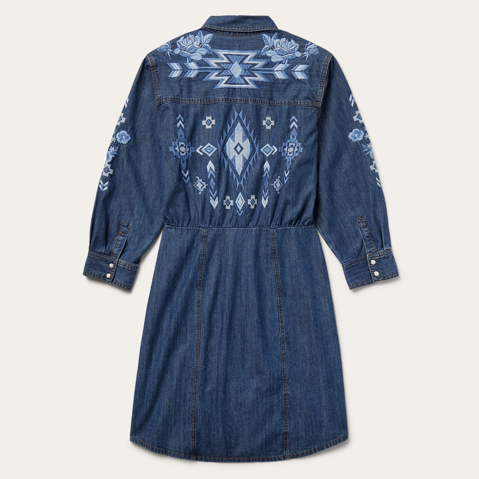Blue Dark Blue Denim Shirt Dress / Stetson