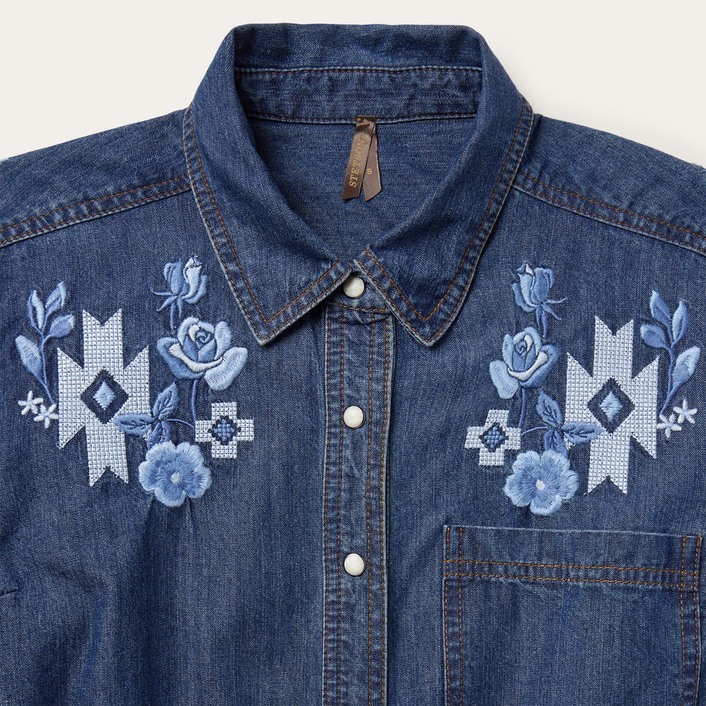 Blue Dark Blue Denim Shirt Dress / Stetson