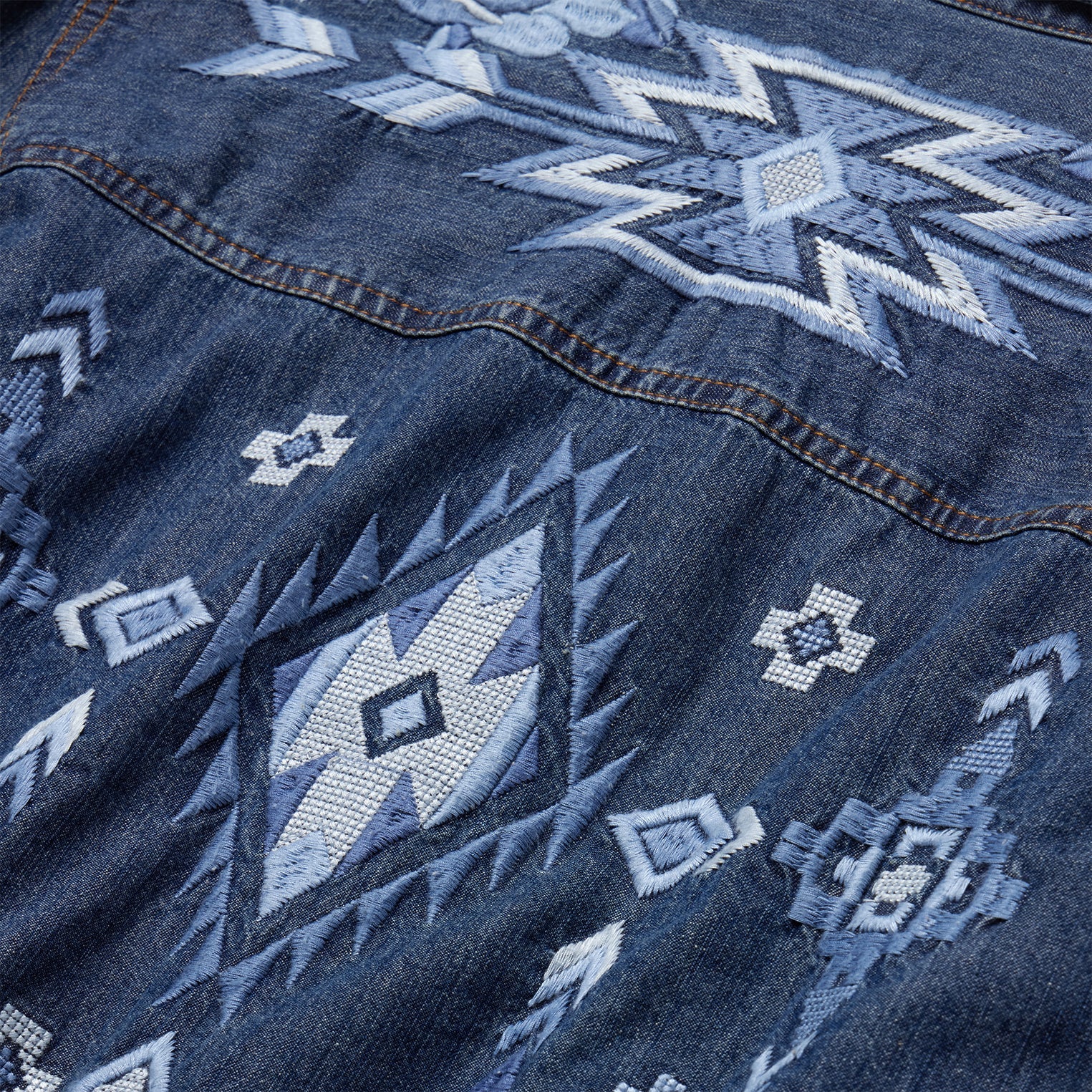 Blue Dark Blue Denim Shirt Dress / Stetson