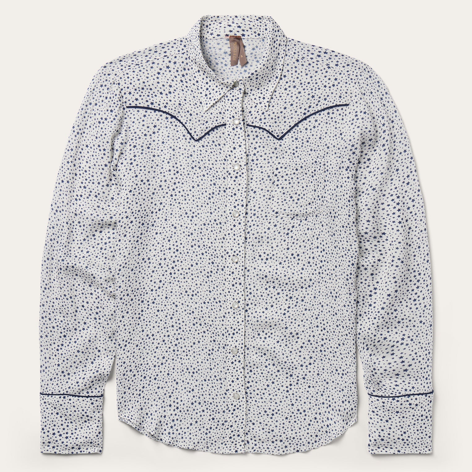 White Stars Print Western Shirt / Stetson