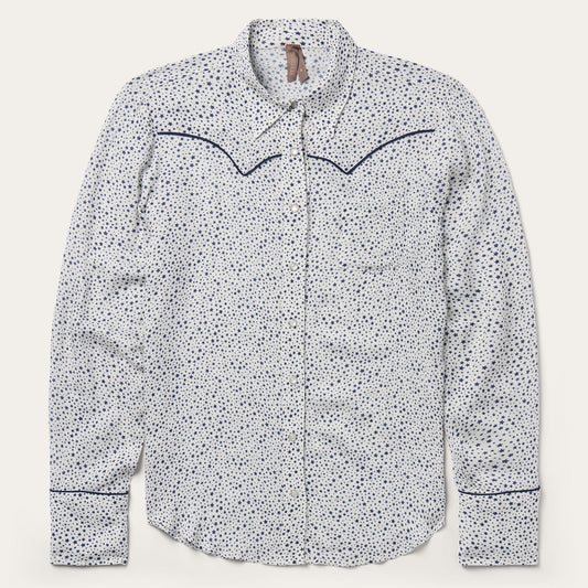 White Stars Print Western Shirt / Stetson