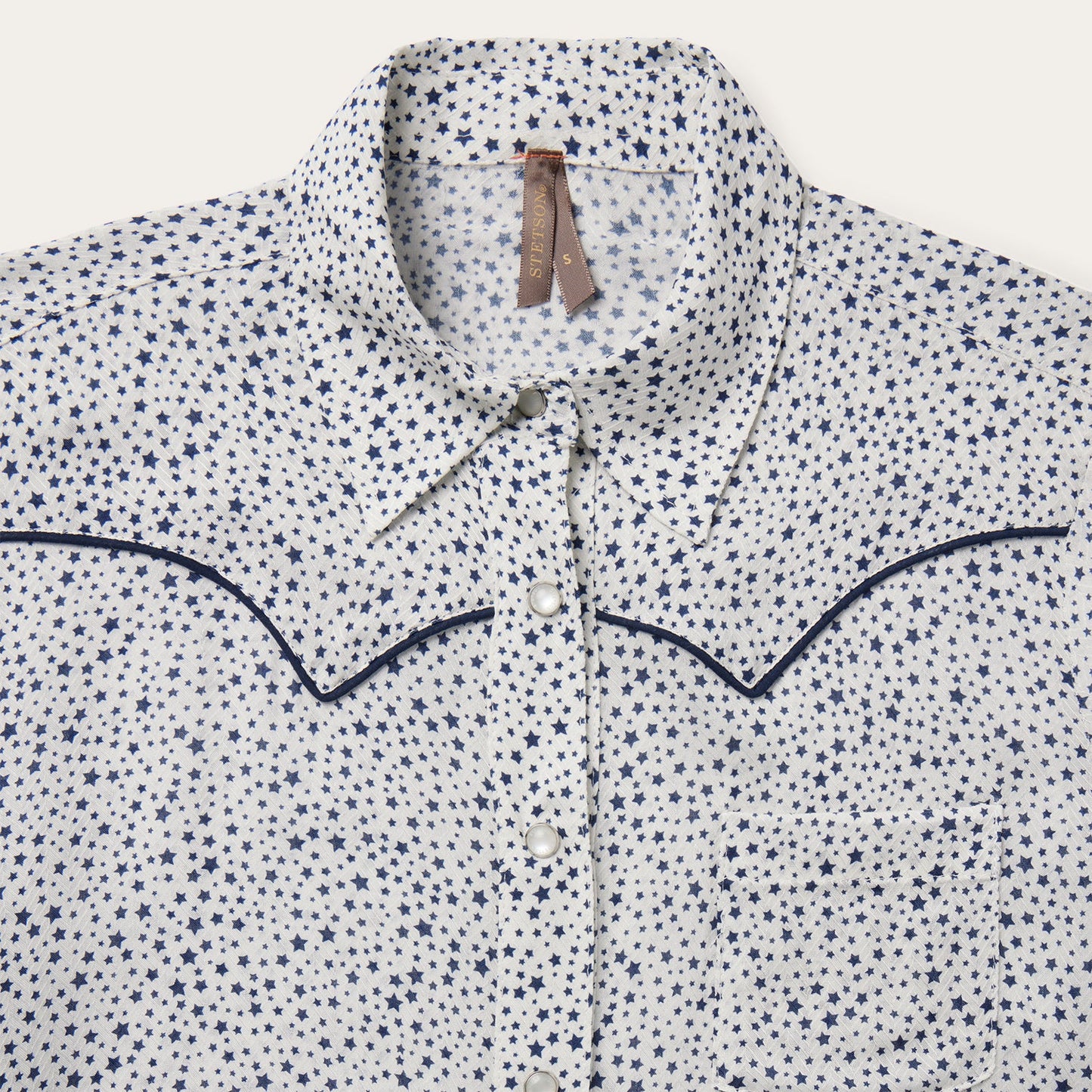 White Stars Print Western Shirt / Stetson