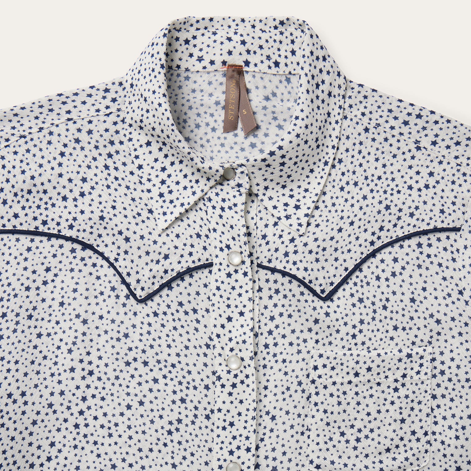 White Stars Print Western Shirt / Stetson