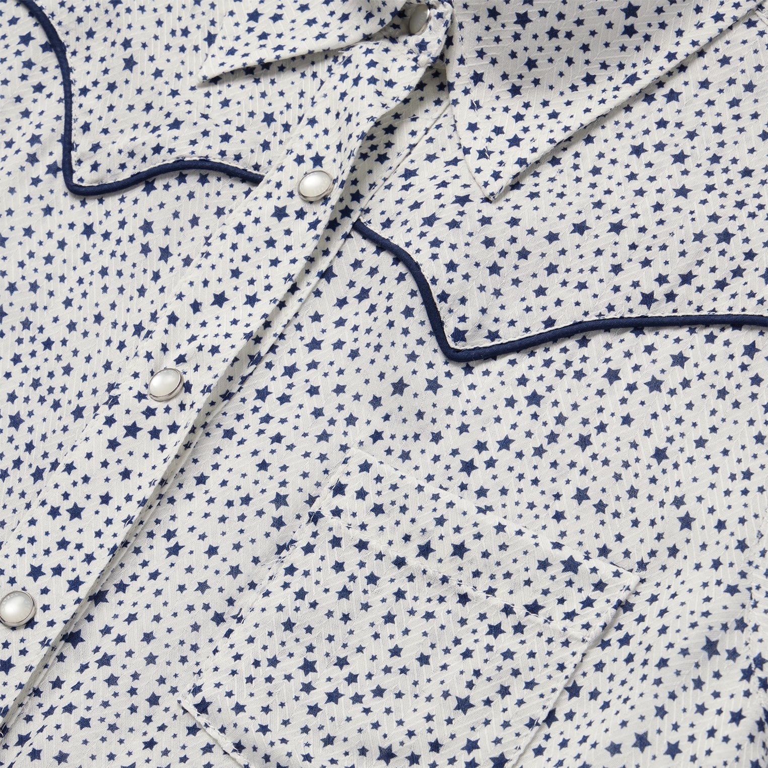 White Stars Print Western Shirt / Stetson