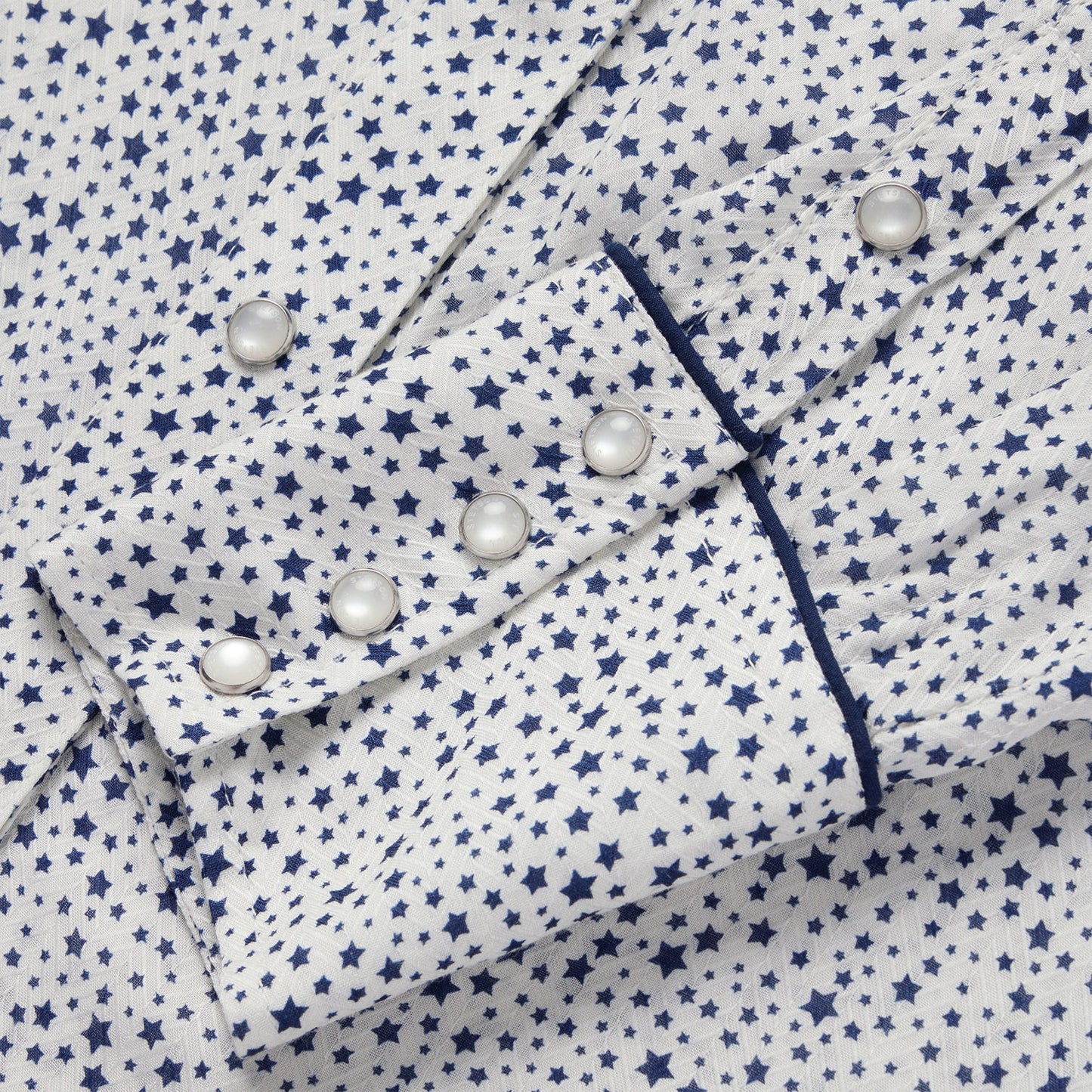 White Stars Print Western Shirt / Stetson