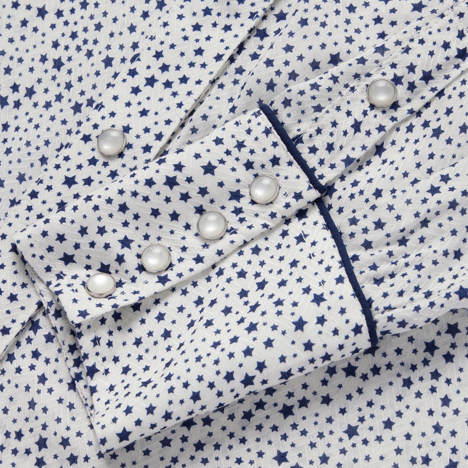 White Stars Print Western Shirt / Stetson