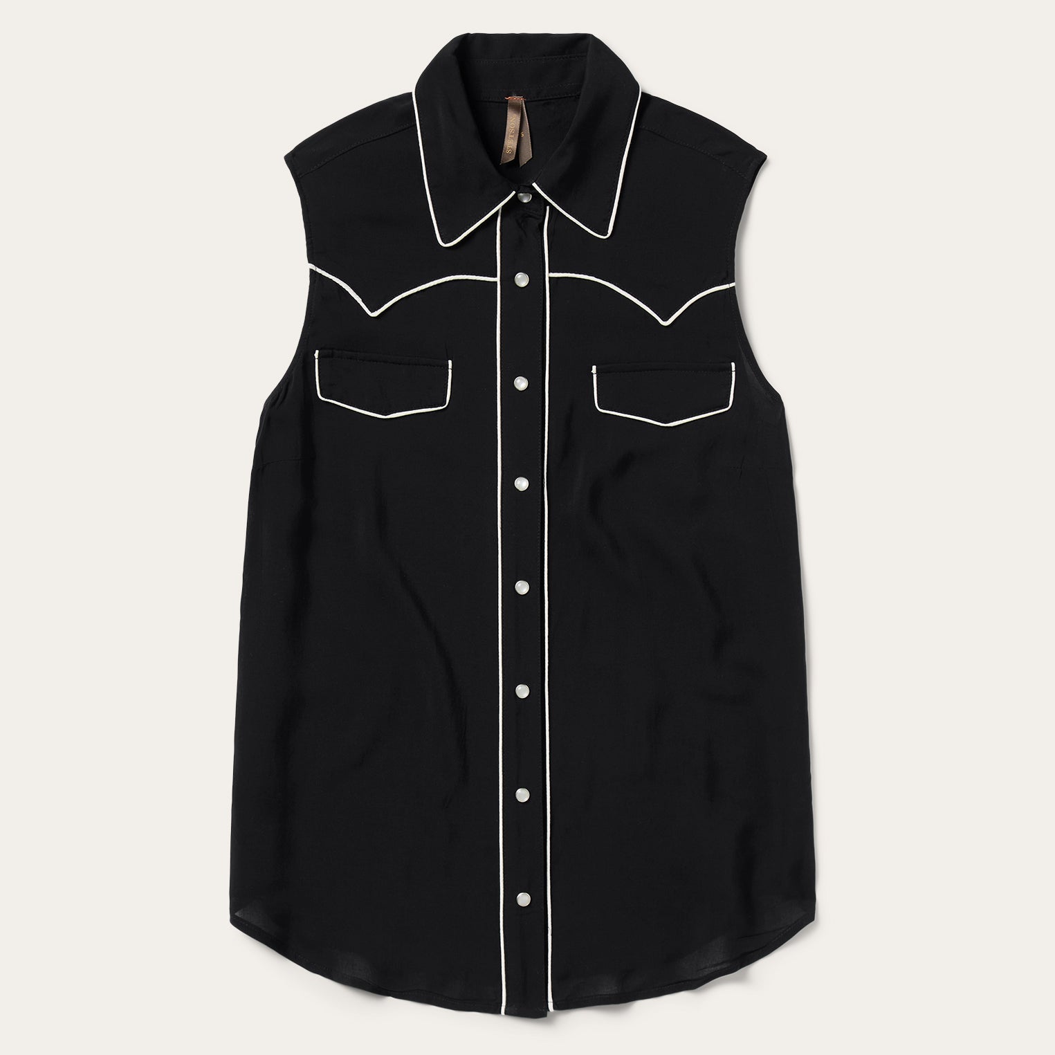 Black Black Sleeveless Western Shirt / Stetson