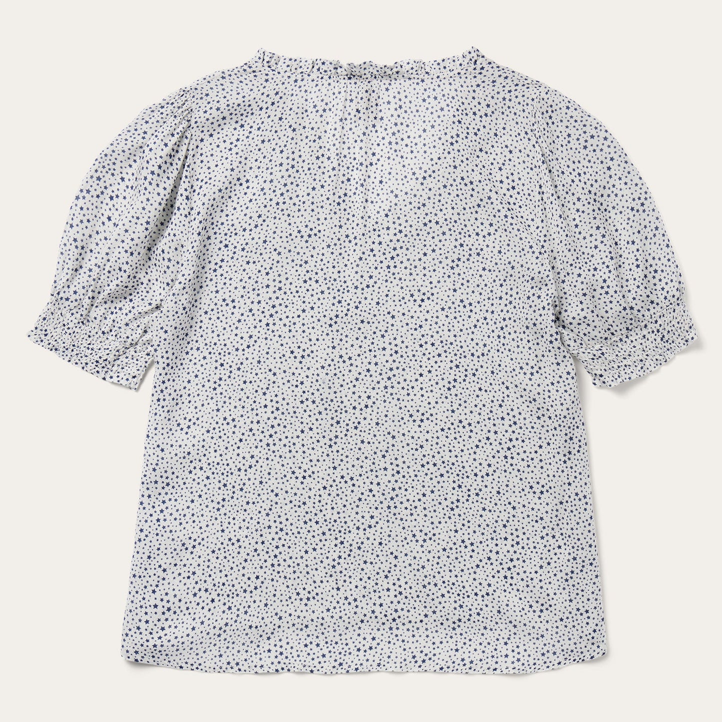 White Stars Print Peasant Blouse / Stetson