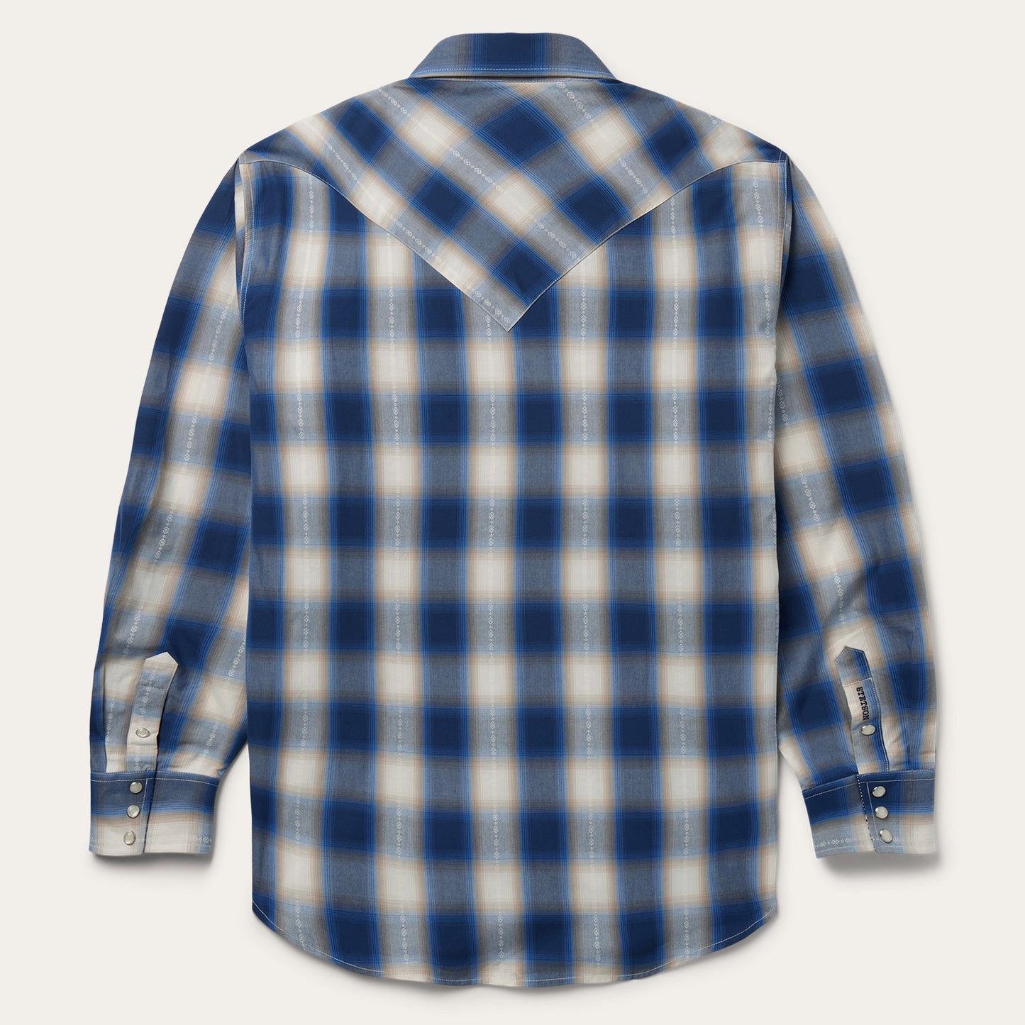 Blue Blue Ombre Plaid Western Shirt / Stetson