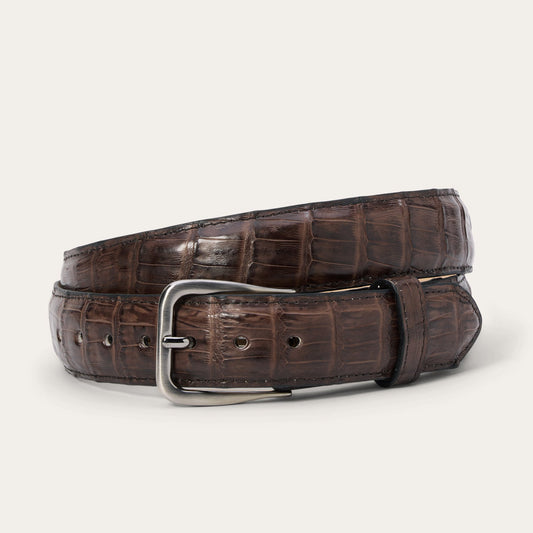 Cigar Classic Caiman Western Tab Belt - 1 1/4" Width / Stetson