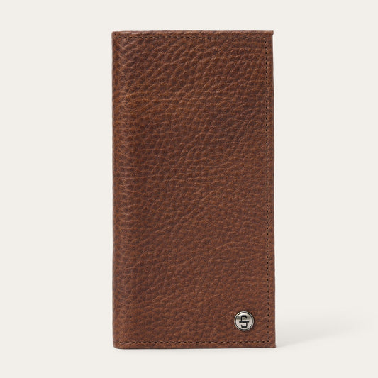Hazelnut Bison Bison Leather Stetson Rivet Checkbook Wallet / Stetson