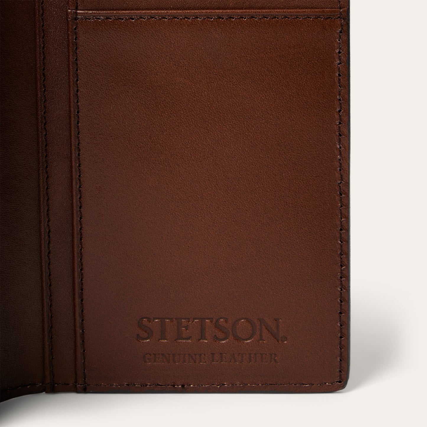 Brown Tooled Checkbook / Stetson