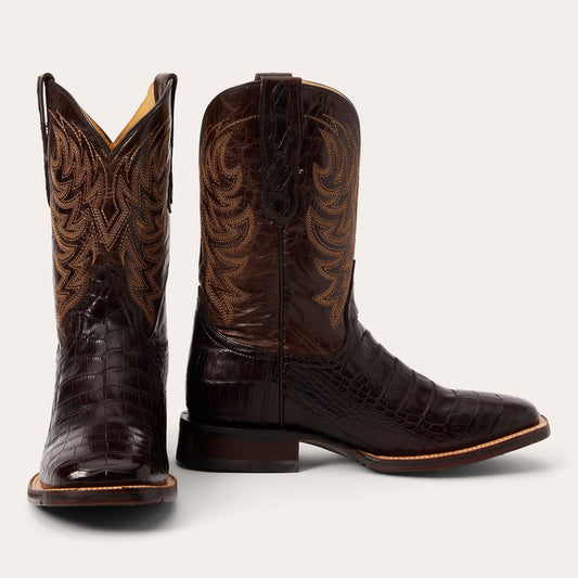 Brown Aces Alligator Boots / Stetson