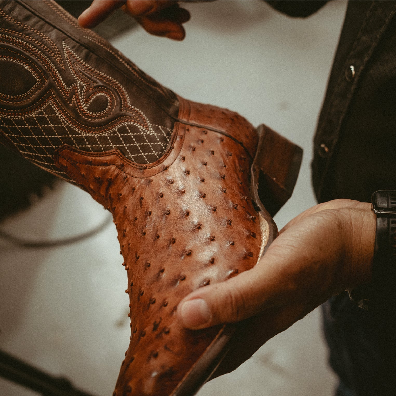 Brown Ozzy Ostrich Boot / Stetson