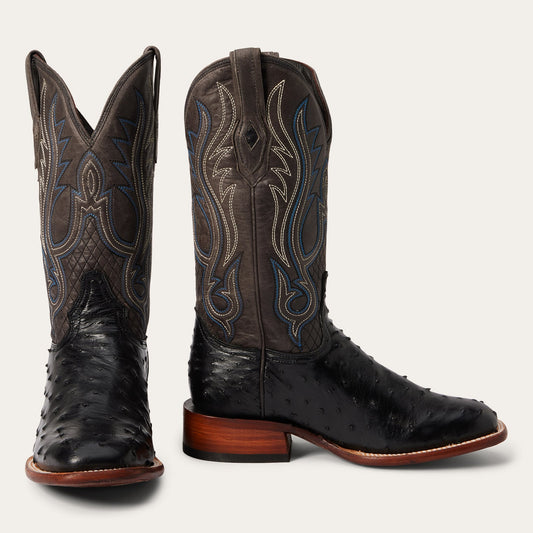 Black Ozzy Ostrich Boot / Stetson