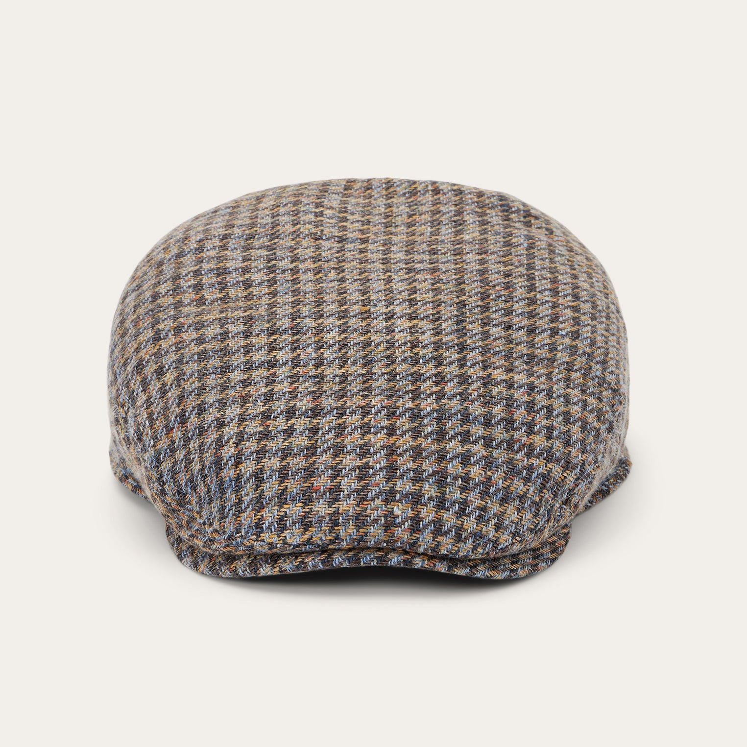 Multicolor Houndstooth Linen/Cotton Houndstooth Driver Cap / Stetson