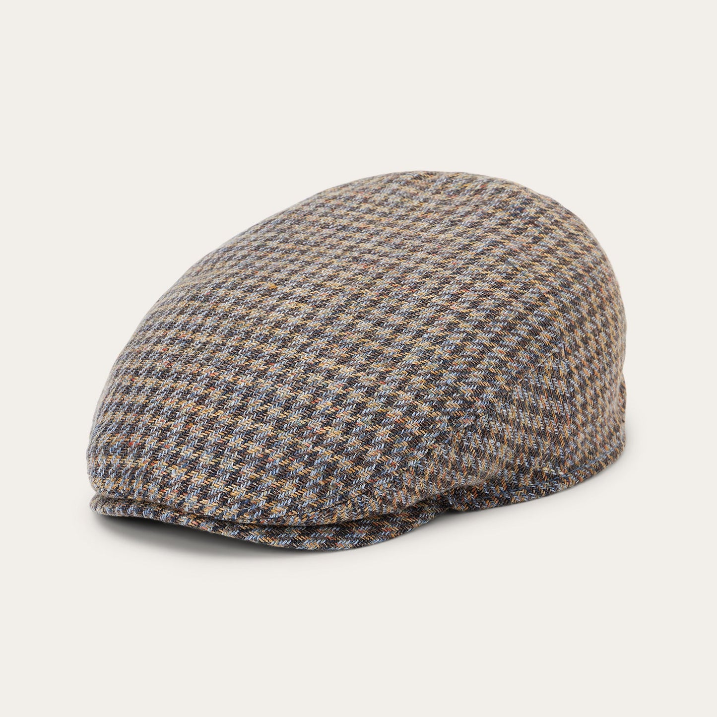 Multicolor Houndstooth Linen/Cotton Houndstooth Driver Cap / Stetson