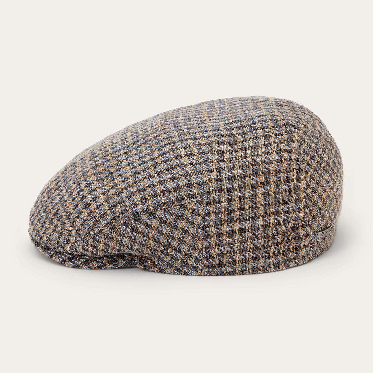 Multicolor Houndstooth Linen/Cotton Houndstooth Driver Cap / Stetson