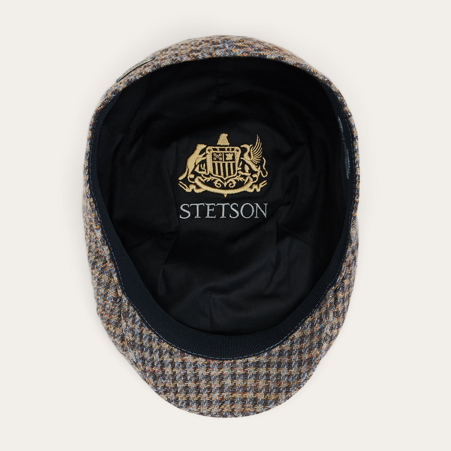 Multicolor Houndstooth Linen/Cotton Houndstooth Driver Cap / Stetson