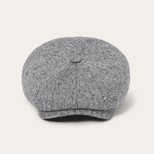 Black Herringbone Herringbone Silk Hatteras / Stetson