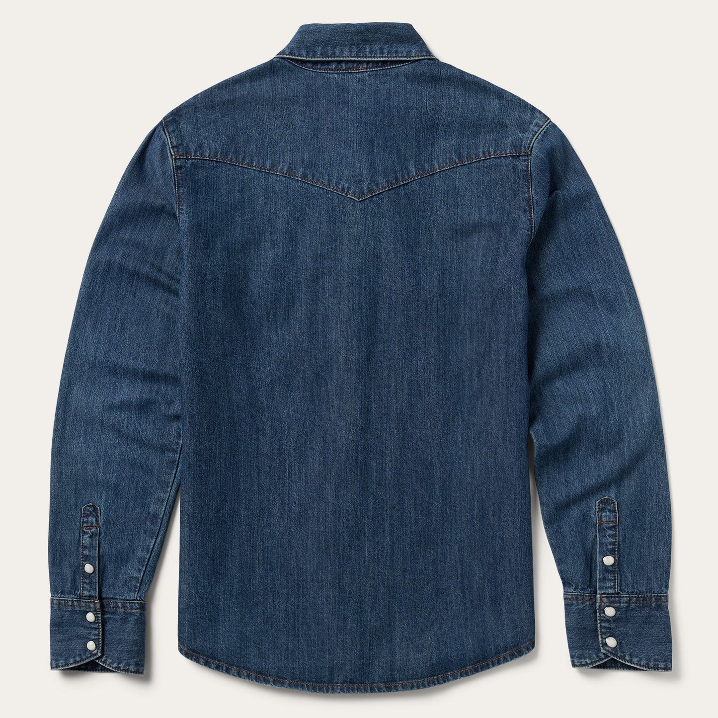 Blue Dark Denim Snap Western Shirt / Stetson