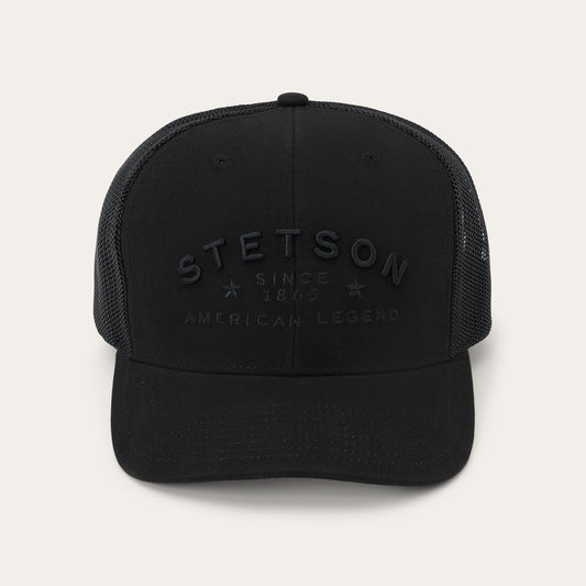 Black/Black American Legend Trucker Cap / Stetson