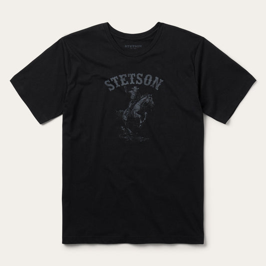 Black Bronco Rider Graphic Tee / Stetson