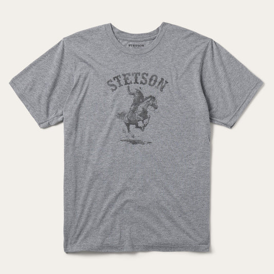 Grey Bronco Rider Graphic Tee / Stetson