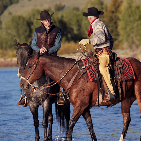 Brown Quilted Leather Vest / Stetson