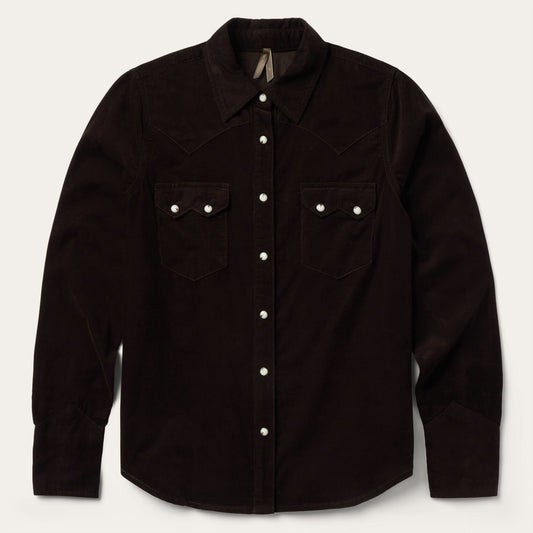 Brown Corduroy Denim Western Shirt / Stetson