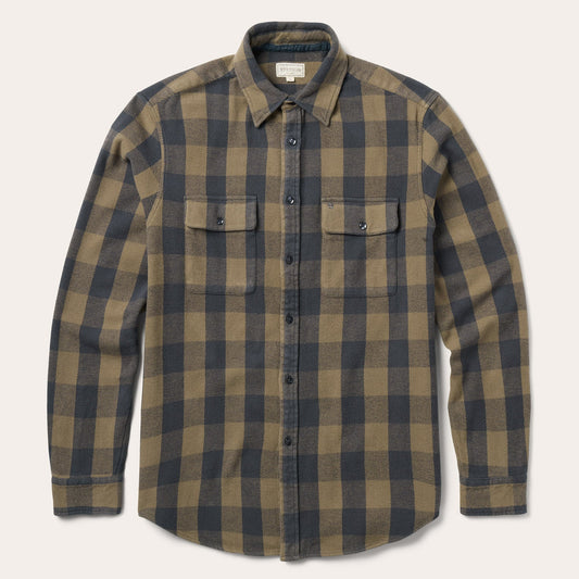 Brown Buffalo Check Flannel Shirt / Stetson