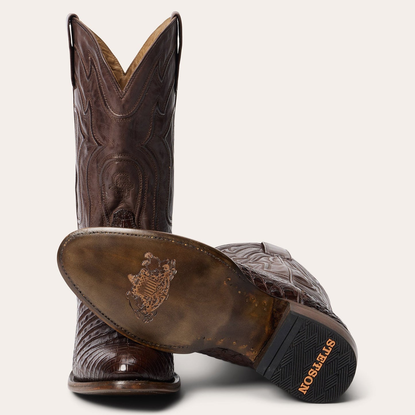 Tobacco Holliday Caiman Boots / Stetson